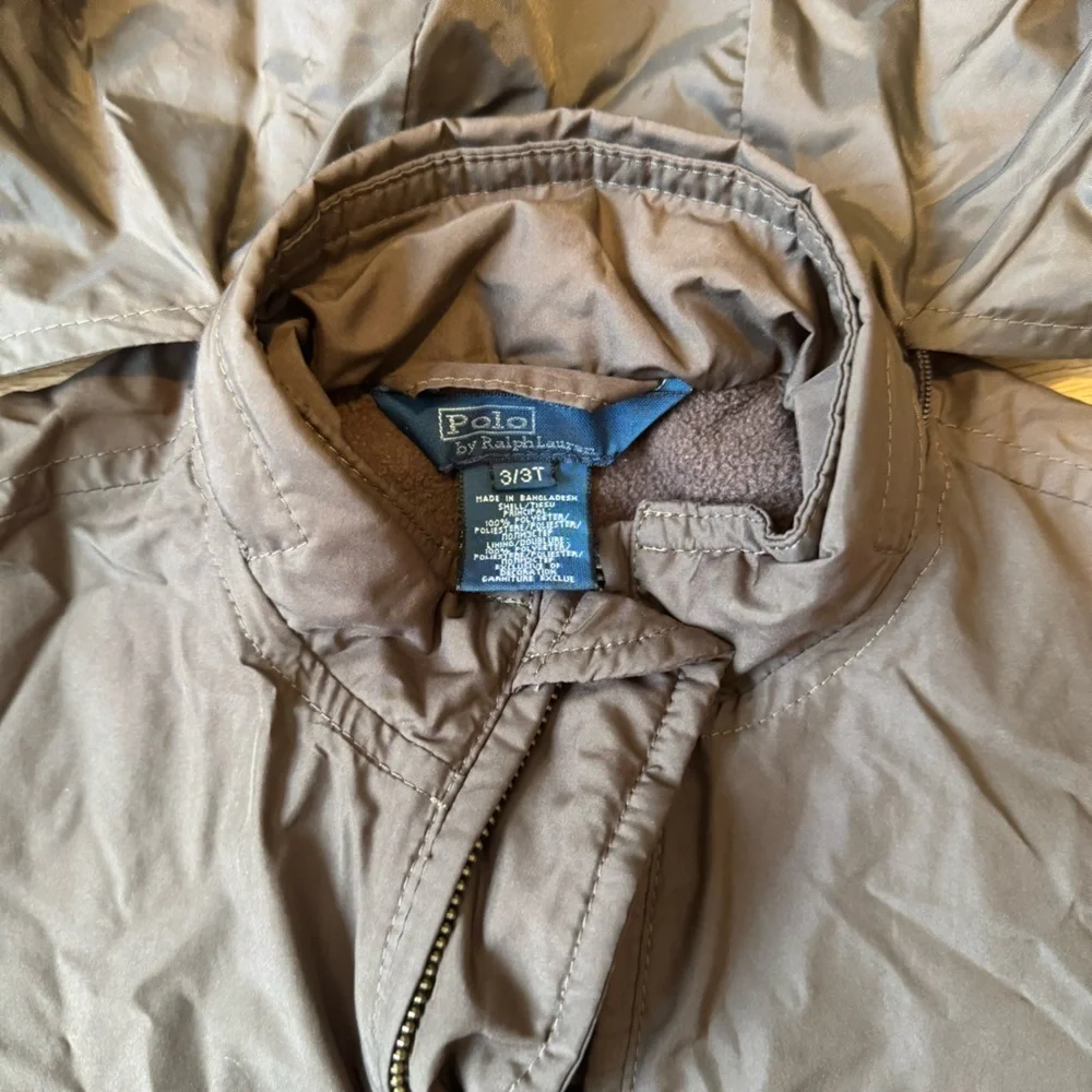 Polo by Ralph Lauren Brown Hooded Jacket - Picture 2 of 3